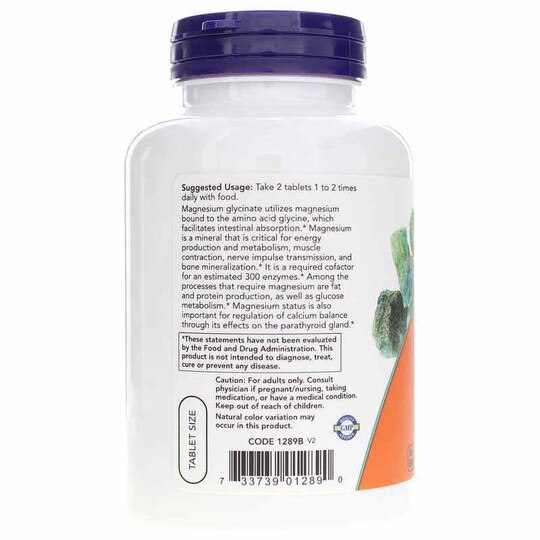 Magnesium Glycinate, 180 Tablets, NOW