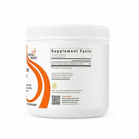 Magnesium Glycinate Powder 200 Mg, 6.61 Oz, SKH