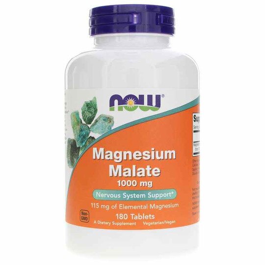 Magnesium Malate 1000 Mg, 180 Tablets, NOW