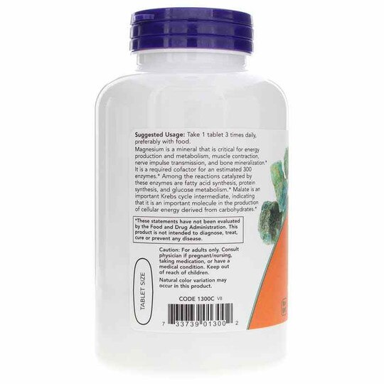 Magnesium Malate 1000 Mg, 180 Tablets, NOW