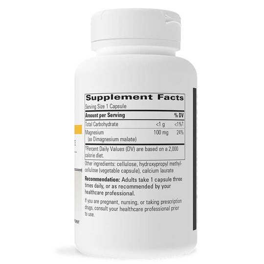 Magnesium Malate, 90 Veg Capsules, INT