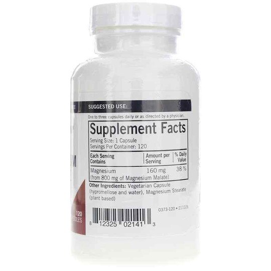 Magnesium Malate, 120 Capsules, KRK