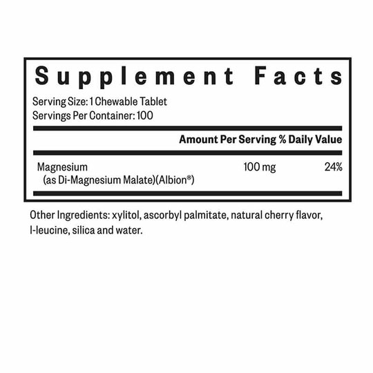 Magnesium Malate Chewable, 100 Chewable Tablets, SKH