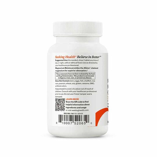 Magnesium Malate Chewable, 100 Chewable Tablets, SKH