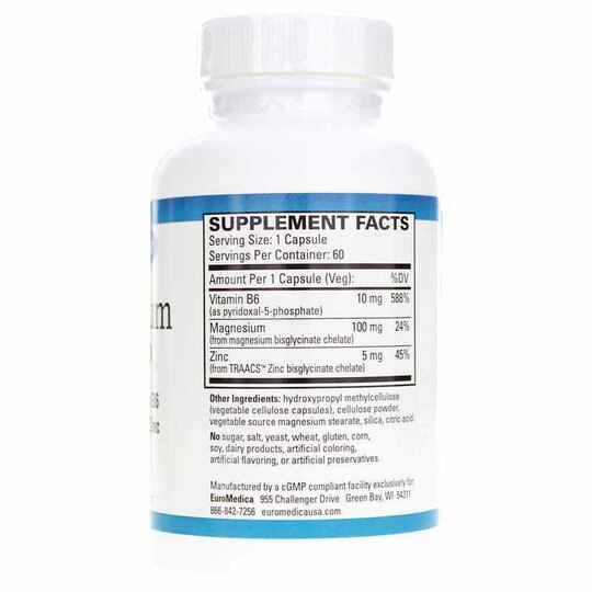 Magnesium + P-5-P, 60 Capsules, EUMD