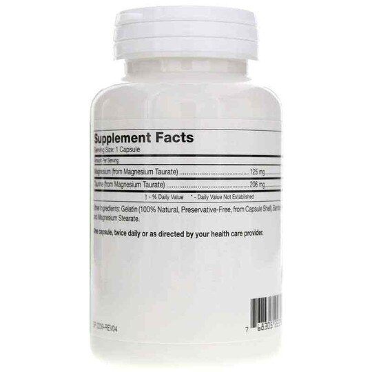 Magnesium Taurate, 120 Capsules, PTF
