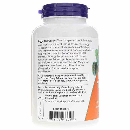 Magnesium Transporters, 180 Veg Capsules, NOW