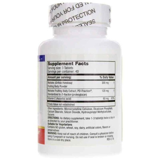 Maitake D Fraction Pro 4X, 120 Veg Tablets, MUW