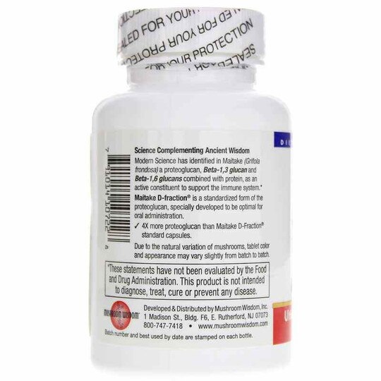 Maitake D Fraction Pro 4X, 120 Veg Tablets, MUW