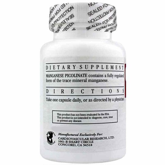 Manganese Picolinate, 60 Capsules, CR