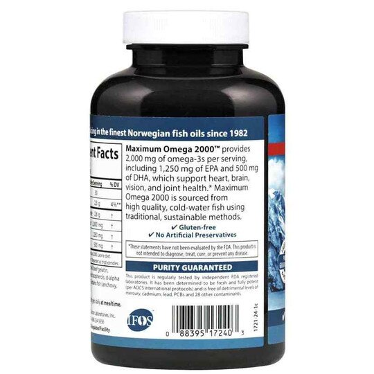 Maximum Omega 2000 Bonus Pack, 120 Softgels, CL