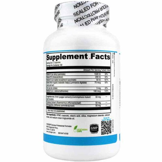 MedCaps T3 Thyroid Support, 120 Veg Capsules, XYM