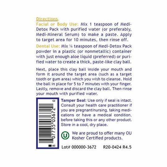 Medi-Detox Pack, 5 Oz, PRL