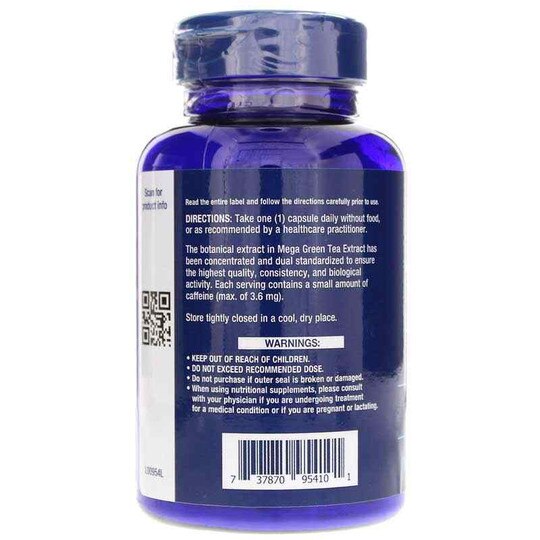 Mega Green Tea Extract Decaffeinated, 100 Veg Capsules, LFE