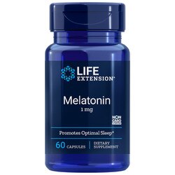 Melatonin, 1 mg, 60 capsules