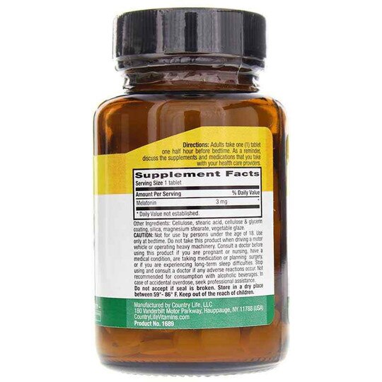 Melatonin 3 Mg, 90 Tablets, CTL