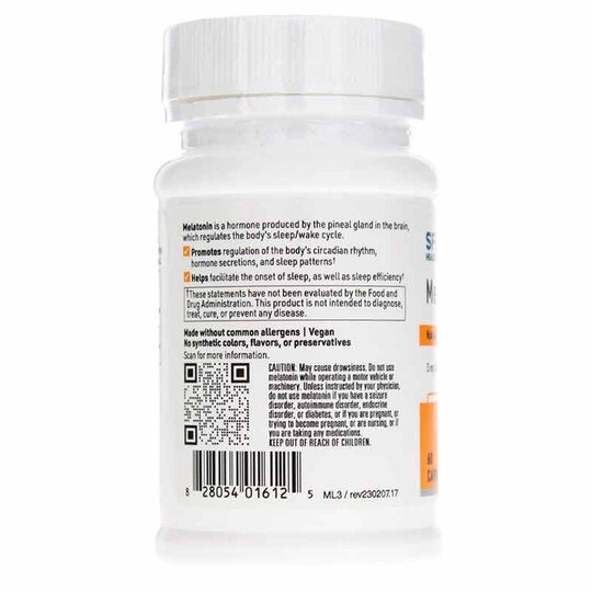 Melatonin 3 Mg, 60 Veg Capsules, KL
