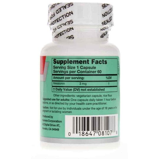 Melatonin, 60 Veg Capsules, KRU