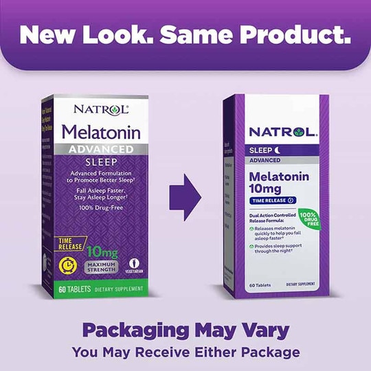 Melatonin Advanced Sleep 10 Mg, 60 Tablets, NTR