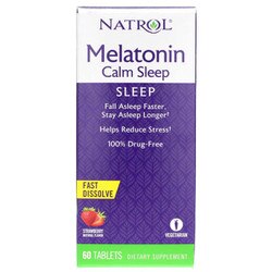 Melatonin Calm Sleep 6 Mg, 60 Tablets, Natrol