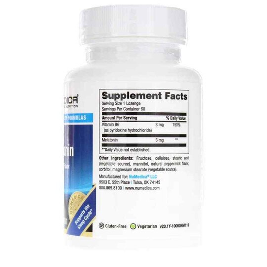 Melatonin with B6, 60 Lozenges, NUM