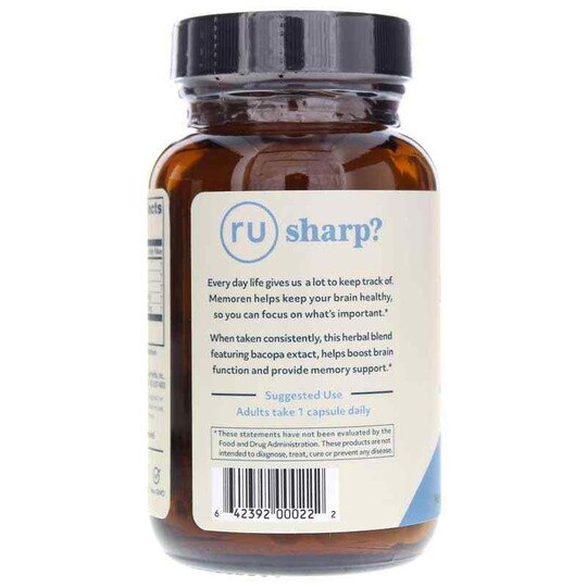 Memoren Brain & Memory Support, 60 Veg Capsules, RUV
