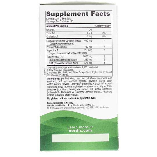 Memory Support, 60 Softgels, NRN