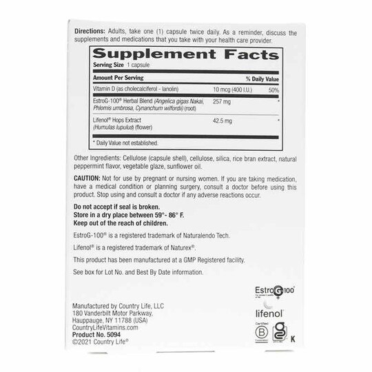 Menopause Rescue, 60 Veg Capsules, CTL