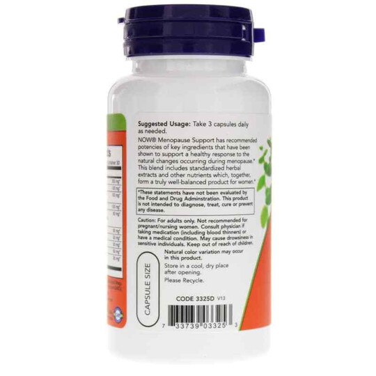 Menopause Support, 90 Veg Capsules, NOW