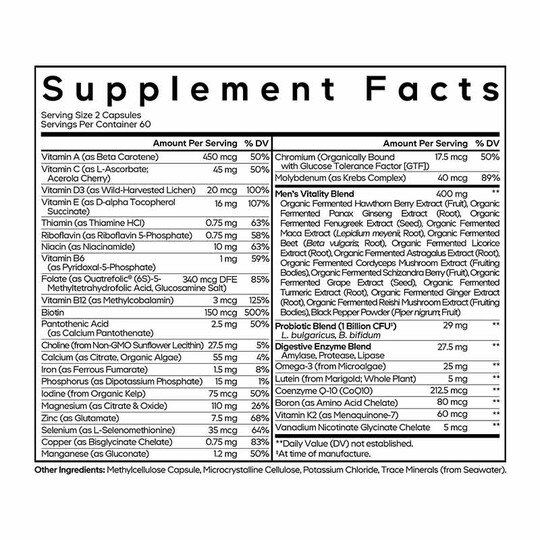 Men's Multivitamin Fermented, 120 Capsules, CDE