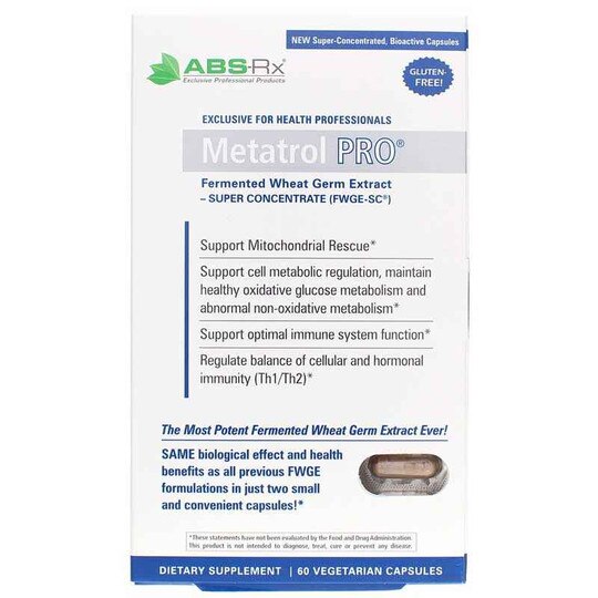 Metatrol PRO Fermented Wheat Germ Extract, 60 Veg Capsules, AMBS
