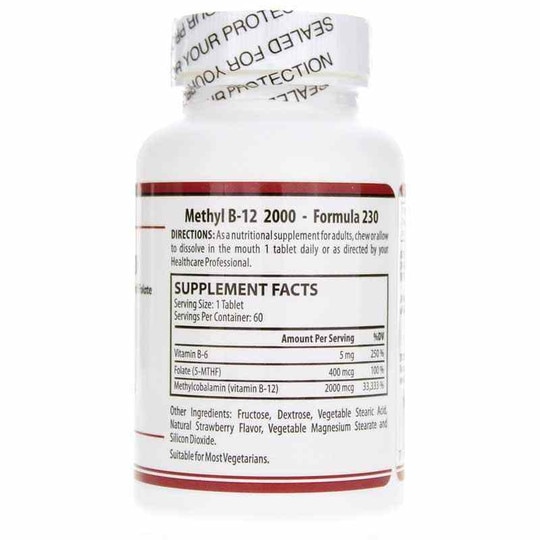 Methyl B-12 2000, 60 Chewable Tablets, BSP