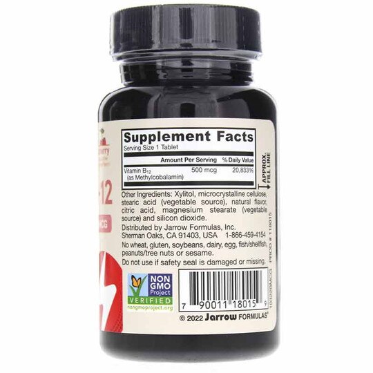 Methyl B-12 500 Mcg, 100 Chewable Tablets, JRF