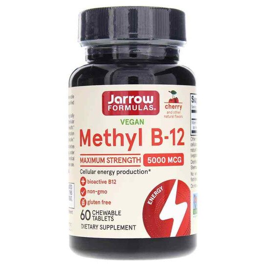 Methyl B-12 5,000 Mcg Cherry, 60 Lozenges, JRF