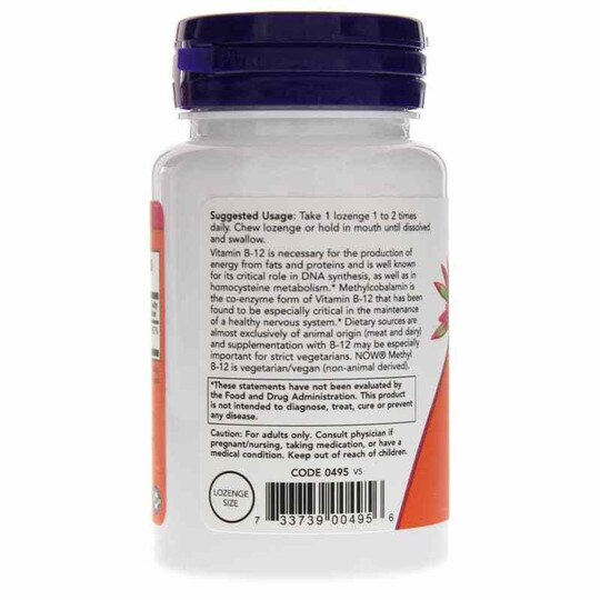 Methyl B-12 1000 Mcg, 100 Lozenges, NOW