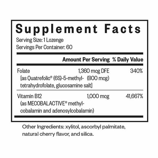 Methyl B12 with L-Methylfolate, 60 Lozenges, SKH