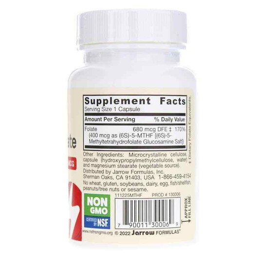 Methyl Folate 400 Mcg, 60 Capsules, JRF