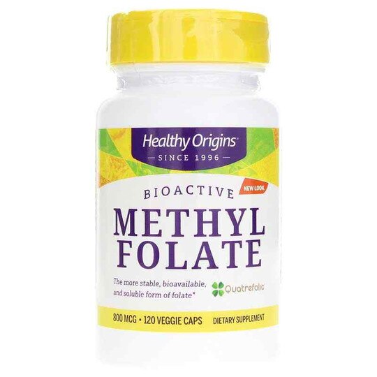 Methyl Folate 800 Mcg, 120 Veg Capsules, HLO