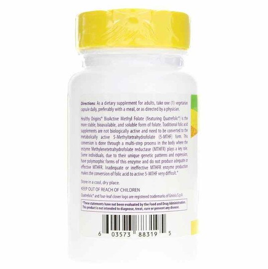 Methyl Folate 800 Mcg, 120 Veg Capsules, HLO