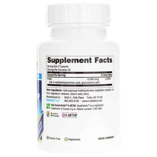 Methyl Folate HP, 60 Veg Capsules, NUM