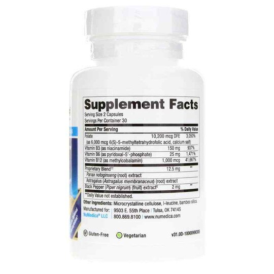 Methyl Folate Optimizer, 60 Veg Capsules, NUM