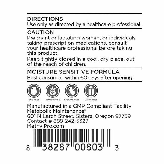 MethylPro Cofactors + L-Methylfolate 15mg, MTM