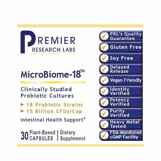 MicroBiome-18 Probiotic, 30 Veg Capsules, PRL
