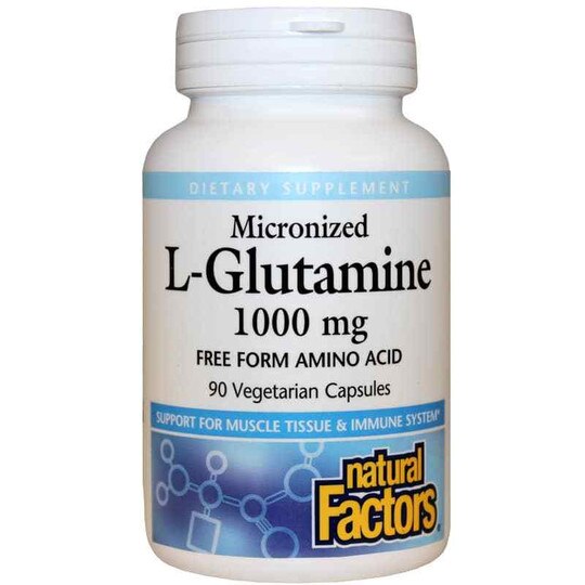 Micronized L-Glutamine 1000 Mg, 90 Veg Capsules, NF