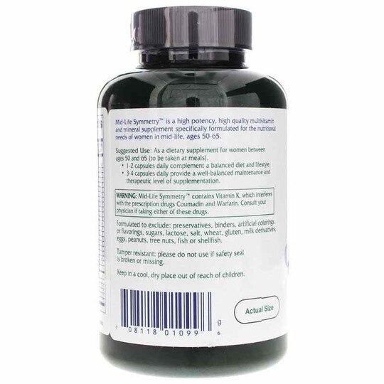 Mid-Life Symmetry Pro, 180 Vegan Capsules, VTAP
