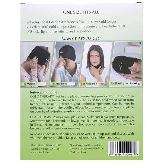 Migraine & Headache Relief Cap, AKS