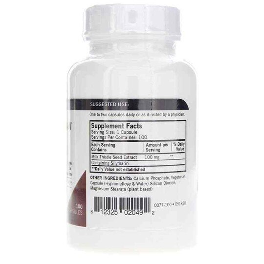 Milk Thistle 100 Mg, 100 Capsules, KRK