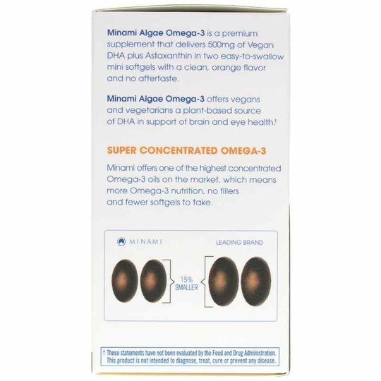 Minami Algae Omega-3 Vegan DHA, 60 Softgels, GOL