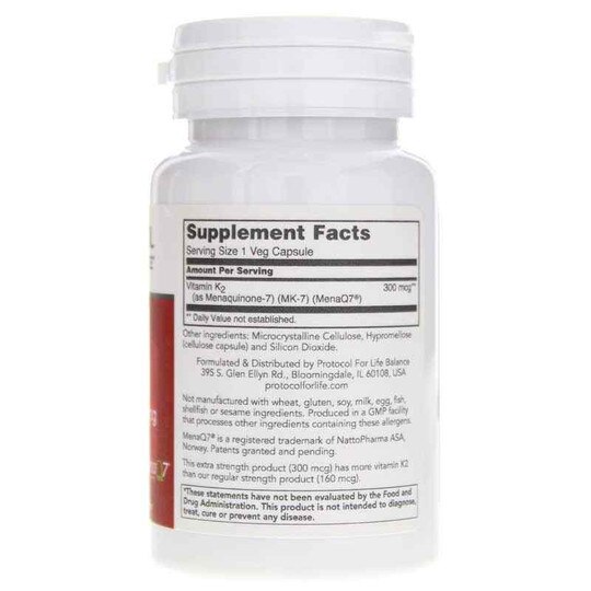 MK-7 Vitamin K2 300 Mcg, 60 Veg Capsules, PFLB