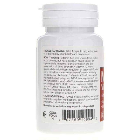 MK-7 Vitamin K2 300 Mcg, 60 Veg Capsules, PFLB